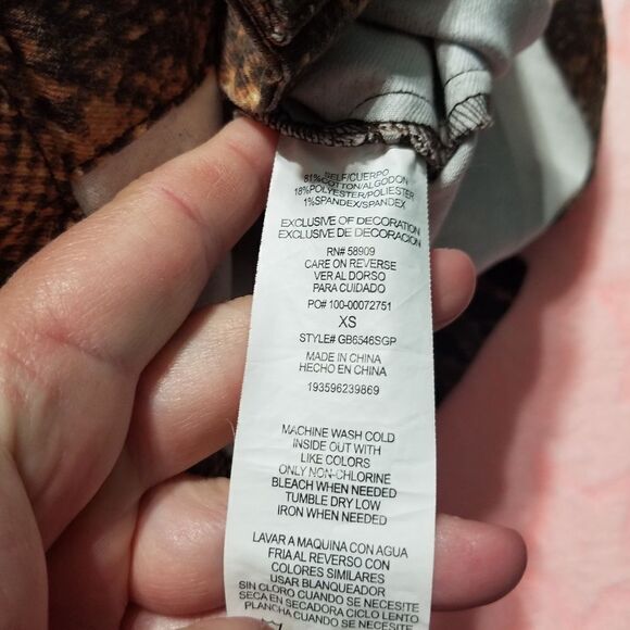 Button down snake print mini skirt size xs - Picture 2 of 4